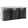 Premier Housewares Liberty Tea, Coffee and Sugar Canisters - Set of 3, Grey