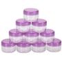 XTKID Mini Cosmetic Empty Jar Pot Eyeshadow Makeup Face Cream Container Plastic Nail Art Cosmetic Round Travel Bottle Set- 10 Pcs (Color : Pink)