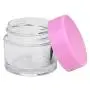 Bouteilles en plastique transparent haute qualité 7g/7ml (12 paquets), parois épaisses, étanches, avec couverts roses pour cosmétiques, baumes à lèvres, gloss à lèvres, crèmes, lotions, liquides.