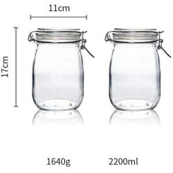 Yl Ly Glass Sealed Cans Dried Fruit Food Nut Storage Jar With Lid Candy Bottle Home Kitchen Storage Tank 1100Ml2