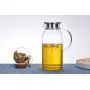 Verre Pitcher Cupwind 55 oz avec Couvercle en Acier Inox, Carafe d'Eau Chaudes/Froides avec Anse, Pitcher à Jus et Thé Glacé x Set de 6 Tasses en Verre 8.5 oz x Plateau de Service Verre Pitcher Cupwind 55 oz avec Couvercle en Acier Inox, Carafe d'Eau Chaudes/Froides avec Anse, Pitcher à Jus et Thé Glacé x Set de 6 Tasses en Verre 8.5 oz x Plateau de Service