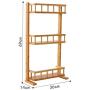 Spice Rack Wall Mount Wood, 3 Tier Kitchen Corner Countertop Standing Jars Storage Racks Organizer for Small Space