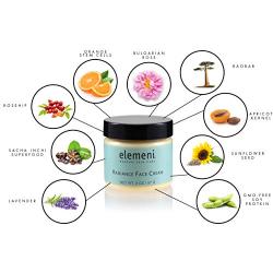 elemeni Radiance Face Cream, 2 oz, Organic Rosehip & Orange Stem Cells For Aging Gracefully, Anti-Aging Super Food Peptides, Clean Formula Absorbs Easily, Non Greasy Under Makeup, Use Day and Night