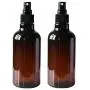 2 STÜCKE 250ML/8oz Runde PET-Sprühflaschen mit Schwarz-Sprühkopf – Make-up, Kosmetik, Bad, Toiletten-Reinigungsmittel, Parfüm, Haarkonditionierer-Aufbewahrungskisten (Braun)