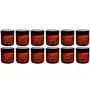 (Set of 12) Amber 4 Ounce Plastic Straight Sided Jars with Smooth Black Lids (Set of 12) Amber 4 Ounce Plastic Straight Sided Jars with Smooth Black Lids