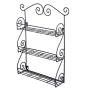 Coortical 3-Tier Spice Rack Spice Jars Bottle Holder Storage Organizer Shelf for Kitchen Scroll Wall Mounted, Pantry, Cabinet, Counter top Free Standing Rack- Black