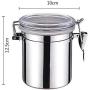 Bouteille d'inox mince et compacte pour grains de café, hermétique, rangement de cuisine, conserve les grains au sec (Couleur : Une couleur, Taille : 1012,5 cm) Bouteille d'inox mince et compacte pour grains de café, hermétique, rangement de cuisine, conserve les grains au sec (Couleur : Une couleur, Taille : 1012,5 cm)