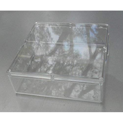 Clear plastic boxes with removable lid. Size 4.5" x 4.5" x 1.5". Food grade. Pack of 6