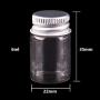 | Storage Bottles & Jars | 5ml 6ml 7ml 10ml 14ml tiny Transparent Glass Bottles with Silver Screw Cap Cute Jar Vials DIY Craft 100pcs | by HUDITOOLS | 1 PCs
