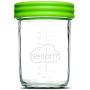Nellam Baby Food Storage Containers - Leakproof, Airtight, Glass Jars for Freezing & Homemade Babyfood Prep - Reusable, BPA Free, Microwave & Freezer Safe (8x8oz, Green)