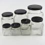 10Pcs Glass Jar Honey Jar Square Hexagontransparent House Storage Bottle For Nut Suger Canister Canned Glass Jam Jar,50Ml