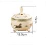 European Ceramic Storage Jar With Lid Snack Jar Candy Jar Tea Jar Home Decoration ZYLE-Fruit plates