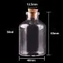 24pcs 50ml Size 406312.5mm Transparent Glass Bottles With Cork Stopper Empty Spice Bottles Jars Gift Crafts Vials