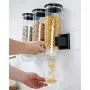 1.5L Wall Hanging Sealed Storage Tank Kitchen Grain Distributor Food Storage Barrel Cereal Machine