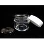 12 Empty 15ML Clear Cosmetic Travel Pot Size Cream Jars Sample Containers Lids