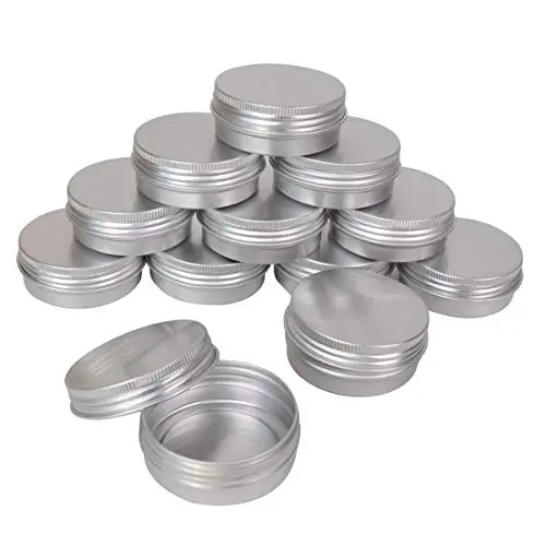 Metalltüten, 30 ml, aus Aluminium, runde Behälter für DIY-Schönheit, Kosmetik, Accessoires, Packung mit 12