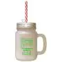 Green Hundred Years From Now Will Not Matter Bank Accout Frosted Glass Mason Jar With Straw