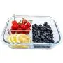 BlueHills Premium Glass Meal Prep Containers with Red Snap Locking Lids Glass Food Containers BPA-Free Microwave Oven Freezer Dishwasher Safe (4.5 Cups, 36 Oz. (G003 Three Compartments) BlueHills Premium Glass Meal Prep Containers with Red Snap Locking Lids Glass Food Containers BPA-Free Microwave Oven Freezer Dishwasher Safe (4.5 Cups, 36 Oz. (G003 Three Compartments)