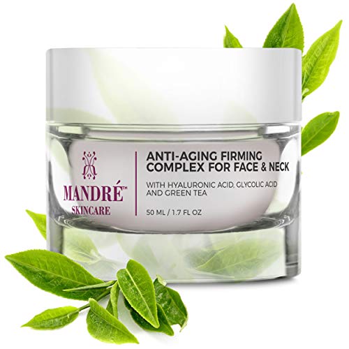 Mandré Anti Aging Face Cream with Hyaluronic Acid, Vitamin C & Collagen, Moisturizing Anti Aging Complexes to Reduce Wrinkles & Fine Lines - Neck, Chest & Décolleté Skin Care for Women & Men