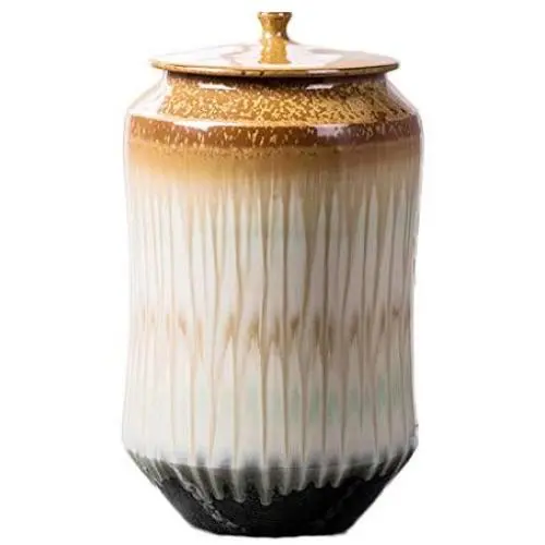 Keramik-Töpfe für Müsli, Gläser, Müslimagnete mit Deckeln, luftdichte Lebensmittelbehälter, Schalen für Küche, Vorratsspeicher, Mehl, Reis, Süßigkeiten, 15L, 35x26cm