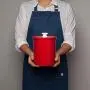 Now Designs 5105002aa Vintage Stoneware Food Canister with Lid, 58 Ounce Capacity, Red Now Designs 5105002aa Vintage Stoneware Food Canister with Lid, 58 Ounce Capacity, Red