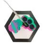 Silikon Hexagon Matte 22ml Beutel, Wolke-Formige Behälter, Wachsölbehälter, Konzentrationsbehälter, Silikonbehälter mit Metallstab (Zufarbige, 1 Stück)