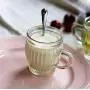 8 pack of 4 oz Wide Mouth Crystal Jelly Cup with Handle Lids(PE) and Spoons,Airtight Clear Glass Pudding Yogurt Jars,For Preserving Food,Each Mini Jar Suitable for Freezer, Microwave and Oven