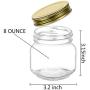 Encheng 8 oz Glass Jars With Lids,Ball Regular Mouth Mason Jars For Storage,Canning Jars For Caviar,Herb,Jelly,Jams,Honey,Dishware Safe,Set Of 24