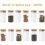 TNKML Glass Food Cans With Natural Bamboo Lid And Silicone Ring For Hermetically Sealed Small Transparent Tank Storage Tanks For Kitchen Storage Of Grain 6 300Ml