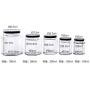 HOMELUNY Pack of 10 Kitchen Food Storage Box Cereal Storage Jars Plastic Glass with Lids Airtight Jars for Candy, Cookie, Rice, Sugar,Flour,Snacks Keeping Food Dry & Fresh 100ML