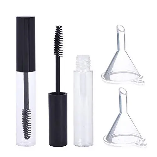 Pengxiaomei 2pcs 10ml Empty Mascara Tube with Eyelash Wand, Eyelash Cream Container Bottle with Funnels Transfer Pipettes Pengxiaomei 2pcs 10ml Empty Mascara Tube with Eyelash Wand, Eyelash Cream Container Bottle with Funnels Transfer Pipettes