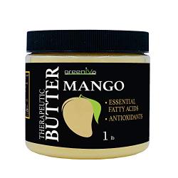 GreenIVe - 100% Pure Mango Butter- All Natural - Fresh Sourced - Exclusively on Amazon (16 Ounce Jar)