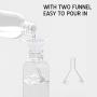 Spray Bottles 2oz/50ml Small Spray Bottle Plastic for Household Travel Cleaning Perfume Essential Oils with 3pcs Funnels 24pcs Labels 1pcs Dropper (12 Pack)