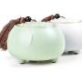 Lotus Ceramic Tea Box Green White Tea Coffee Sugar Storage Jar Spices Canister For Kitchen Food Containers Candy Bowl With Lid,Fenqingylls Small