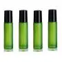 6 STÜCKE 10 ml/0,34 oz Leere Refüllbare Frostgrüne Glasrollerflaschen Mit Edelstahl-Rollkugel Kosmetik-Dispenser-Behälter Flasche Gefäß Topfhalter Für Ätherische Öle Parfüme Lippenöl Und Mehr
