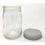 12 oz Old Fashioned Glass Jar with Silver Metal Non-Button Lid 12-Pack by Packaging For You