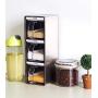Stainless Steel Condiment Spice Jar, 600ml Large Capacity Spice Storage Canister With Tray Lids Spoon Vintage Spice Jars-2 Pcs