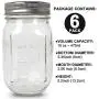 6er Pack Glasbehälter 16 oz mit Deckel und Bänder, Luftdichte Regular Mouth Mason Jars für Trockenwaren, Babynahrung, Meal Prep, Lebensmittelaufbewahrung, Einmachen, Salate, Gewürze, Kekse, Süßigkeiten u.v.m.