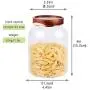 Bouteille de Rangement en Verre, Récipient de Conservation/Boîtes avec Bouchon Hermétique pour Servir le Thé, le Café, le Miel, les Épices. Sans BPA. Idéal comme Distributeur de Céréales par Leaves and Trees (6,3 pouces de haut)