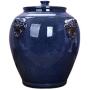 Ceramic Pottery Cereal Containers Canister Cookie Jar With Lids, Airtight Food Storage Containers Bins Large For Kitchen Pantry Organization Flour Rice Candy Bulk, 10L, 21x20cm