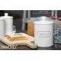 Canisters Sets for the Kitchen, Safer and Healthier Ceramic Kitchen Canisters set of 3 for Saving Coffee Tea Sugar Jars with Airtight Lids White Canister Food Storage jars TAWCHES TC001(B White 3pcs)