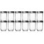 Seacoast 6.75 Oz Clear Jelly Jars with Steel Lids, Set of 12 (Wide Mouth)