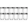 Bocal Transparent 6,75 Oz (200 ml) avec Bouchon Acier, Jeu de 12 (Bouche Large) Bocal Transparent 6,75 Oz (200 ml) avec Bouchon Acier, Jeu de 12 (Bouche Large)