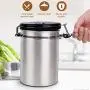 HostStyleZ Airtight Coffee Canister - Stainless Steel Coffee Canister - with Exhaust Valve, Date Tracker Wheel and Extra Coffee Scoop - Perfect for Coffee Storage (60.87 FL OZ / 1800 ML) HostStyleZ Airtight Coffee Canister - Stainless Steel Coffee Canister - with Exhaust Valve, Date Tracker Wheel and Extra Coffee Scoop - Perfect for Coffee Storage (60.87 FL OZ / 1800 ML)