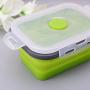 Kitchen Food Storage Jar Airtight Food Storage Silicone Food Portable Lunch Box Bowl Bento Boxes Folding Collapsible Storage (Color : 350ml)
