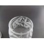 IncisoArt Hand Etched Vibe Storage Jar Sandblasted (Sand Carved) Glass Handmade USA Custom (4.5 Ounce (133ml), Cannabis Leaf Stash)