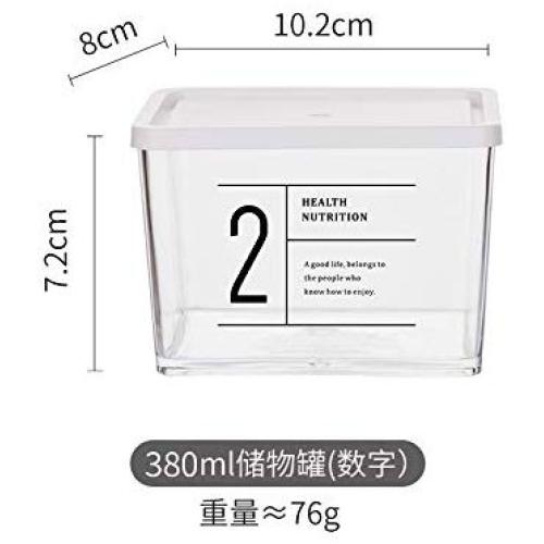 storage jar Grain container Food container Storage Box，Modern housewife transparent plastic sealed cans household food miscellaneous grains tea kitchen creative storage box, digital