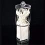 Transparent Acrylic Storage Jar With Lid Makeup Organizer Cotton Swabs Q Tip Stick Make Up Cotton Pad Storage Box Case Holder,3