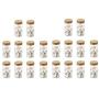 LOVIVER 20Pcs Small Glass Bottles with Cork Stopper Tiny Clear Vials Storage Container for Art Crafts Projects Decoration Party Supplies