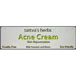 Organic Acne Cream Treatment With Turmeric & Neem - Naturally Detoxifying and Fighting Free Radicals That Cause Damage To Your Skin 4 oz. From Tattvas Herbs